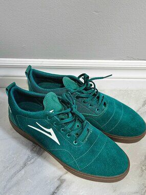 Lakai Suede Skate Shoes – Teal/Brown Gum Sole – Men’s Size 11